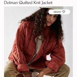 Free People Dolman Quilted Knit Jacket